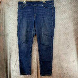 Levis Womens 16 Denim Jeans Blue Skinny Jegging Dark Wash High Rise Stretch